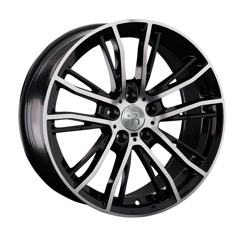 фото диска Replica Replay R18 ET30 DIA66,6 PCD:5/112 Чёрный глянцевый с полированной лицевой частью
