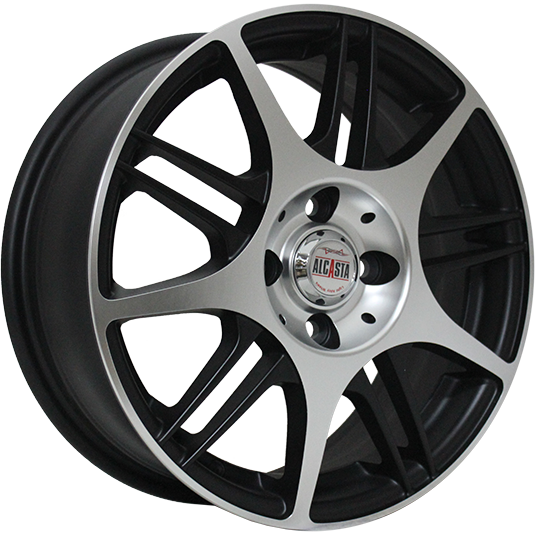 фото диска Alcasta R16 ET50 DIA57,1 PCD:5/112 черный матовый с полировкой