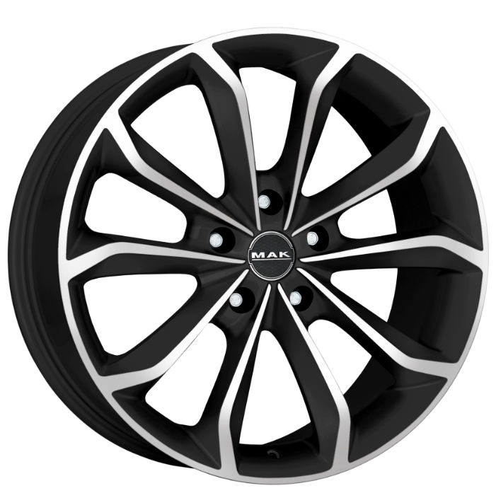 фото диска MAK R18 ET40 DIA71,6 PCD:5/130 Чёрный матовый с полированной лицевой частью