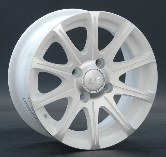 фото диска LS R13 ET35 DIA58,6 PCD:4/98 белый матовый с полировкой по лицевой части