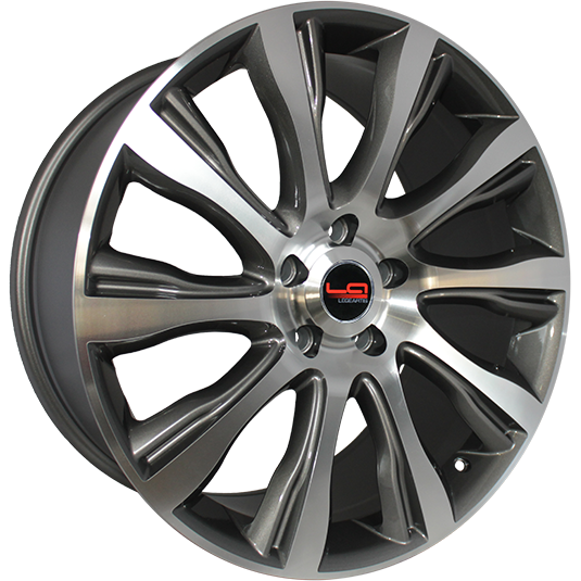 фото диска Replica LA R20 ET53 DIA72,6 PCD:5/120 темно-серебристый с полировкой по лицевой части