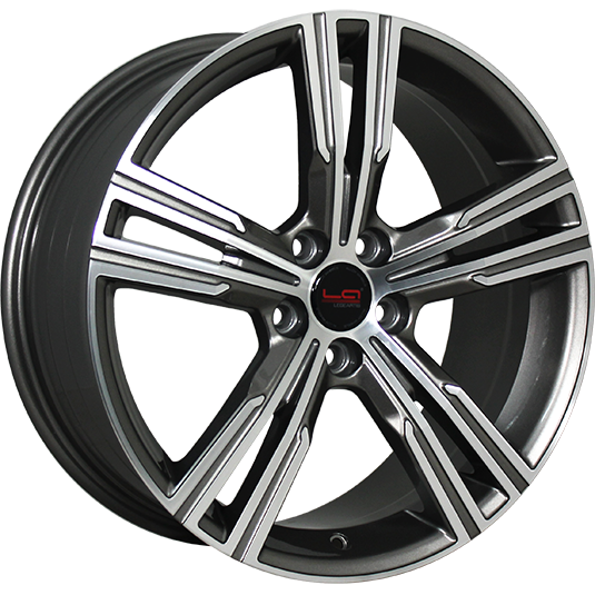 фото диска Replica LA R19 ET42 DIA63,3 PCD:5/108 НАСЫЩЕННЫЙ ТЕМНО-СЕРЫЙ ПОЛНОСТЬЮ ПОЛИРОВАННЫЙ