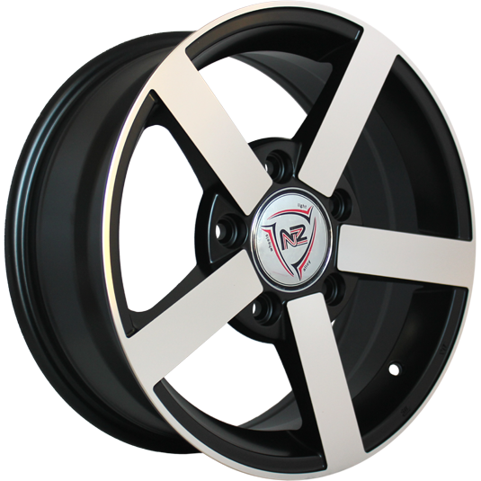 фото диска NZ R16 ET35 DIA98,5 PCD:5/139,7 МАТОВЫЙ ЧЕРНЫЙ ПОЛИРОВАННЫЙ