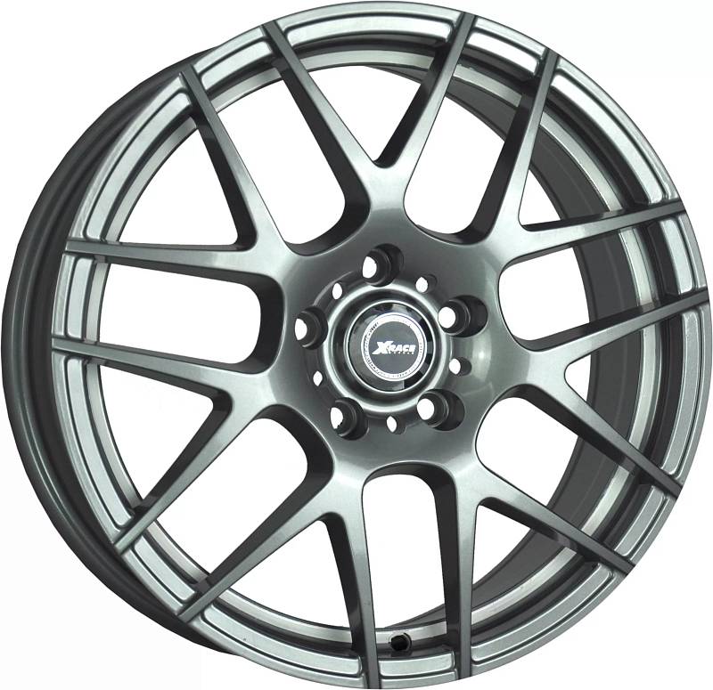 фото диска X-RACE R16 ET50 DIA60,1 PCD:4/100 ТЕМНО-СЕРЫЙ С БЕЛОЙ ПОЛОСОЙ ПО ОБОДУ ВНУТРИ