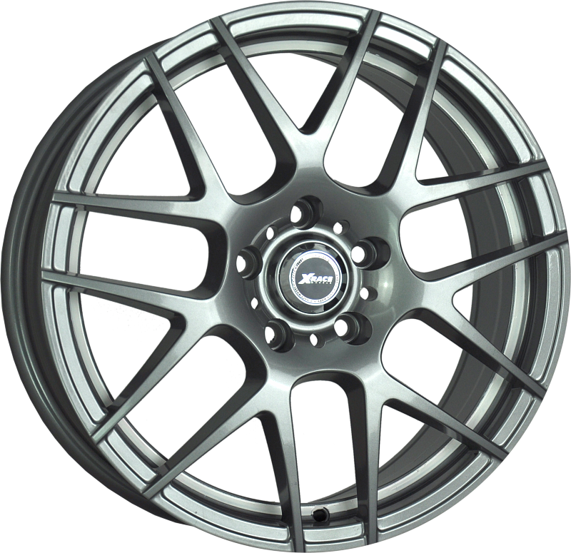 фото диска X-RACE R16 ET50 DIA63,3 PCD:5/108 темно-серый с белой полосой внутри